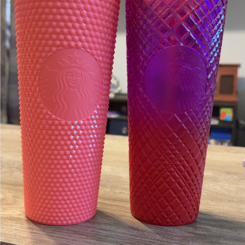 Starbucks Vibrant Pink and Purple Tumblers